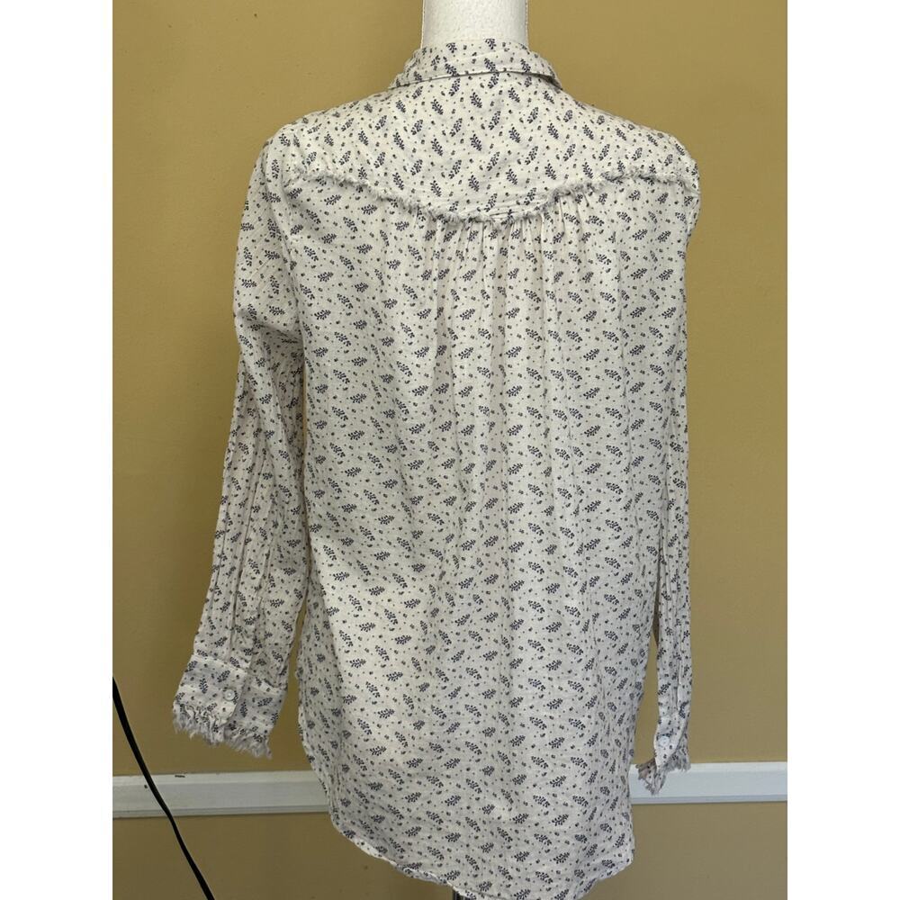 Floral Ruffle Blouse - Cream - Picture 4 of 6